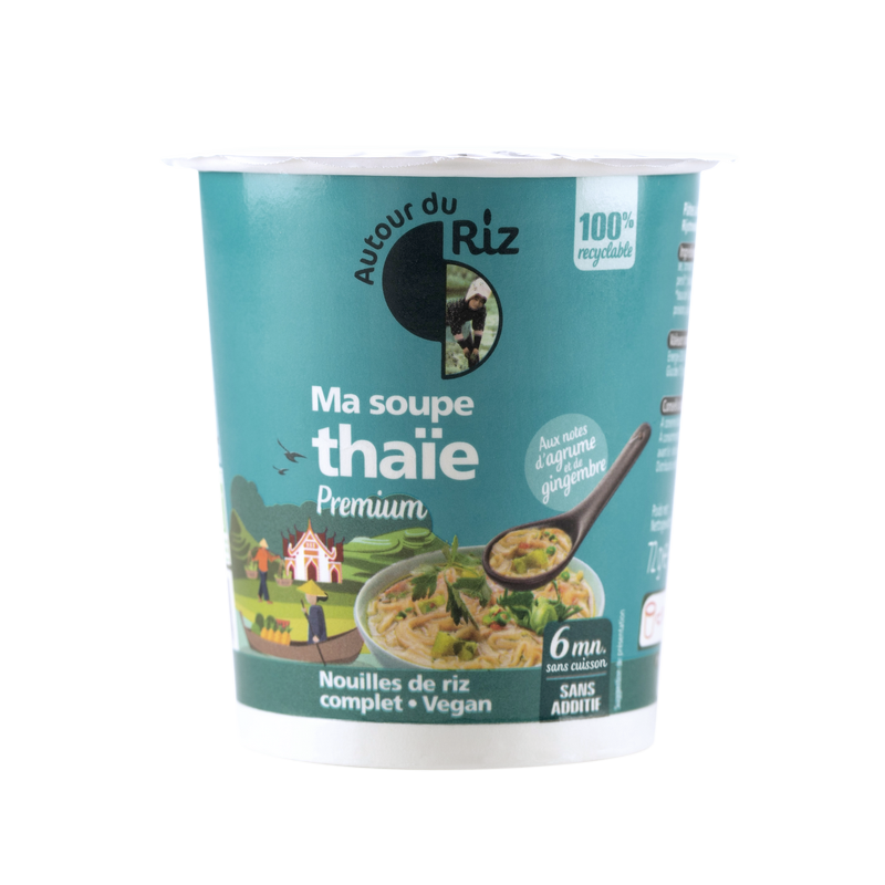 Autour du riz -- Cup Veggie Premium Ma soupe Thaïe bio - 72 g